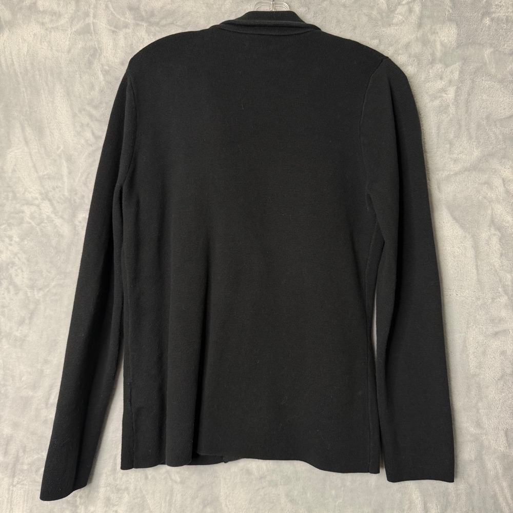 J. Crew Factory Schoolboy Sweater Blazer Womens M Black Classic One Button - Picture 3 of 8